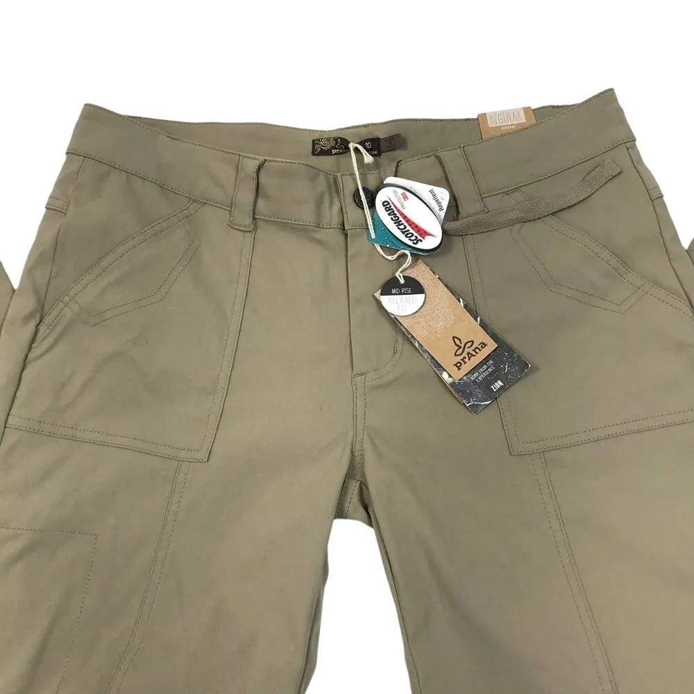 PRANA Breathe Convertible Pant Shorts Women 10 Khaki Outdoor Hiking Travel NWT - Image 10