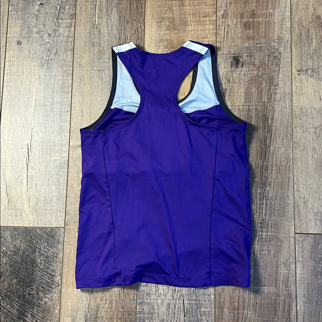 Nike Dri Fit Purple Athletic Tank With Built In Sports Bra Size Small - Image 4