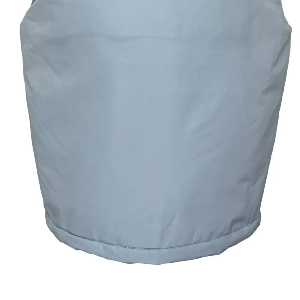 ASOS Design Oversized Puffer Vest Women’s Size 2 Petite Blue Full Zip - Image 6