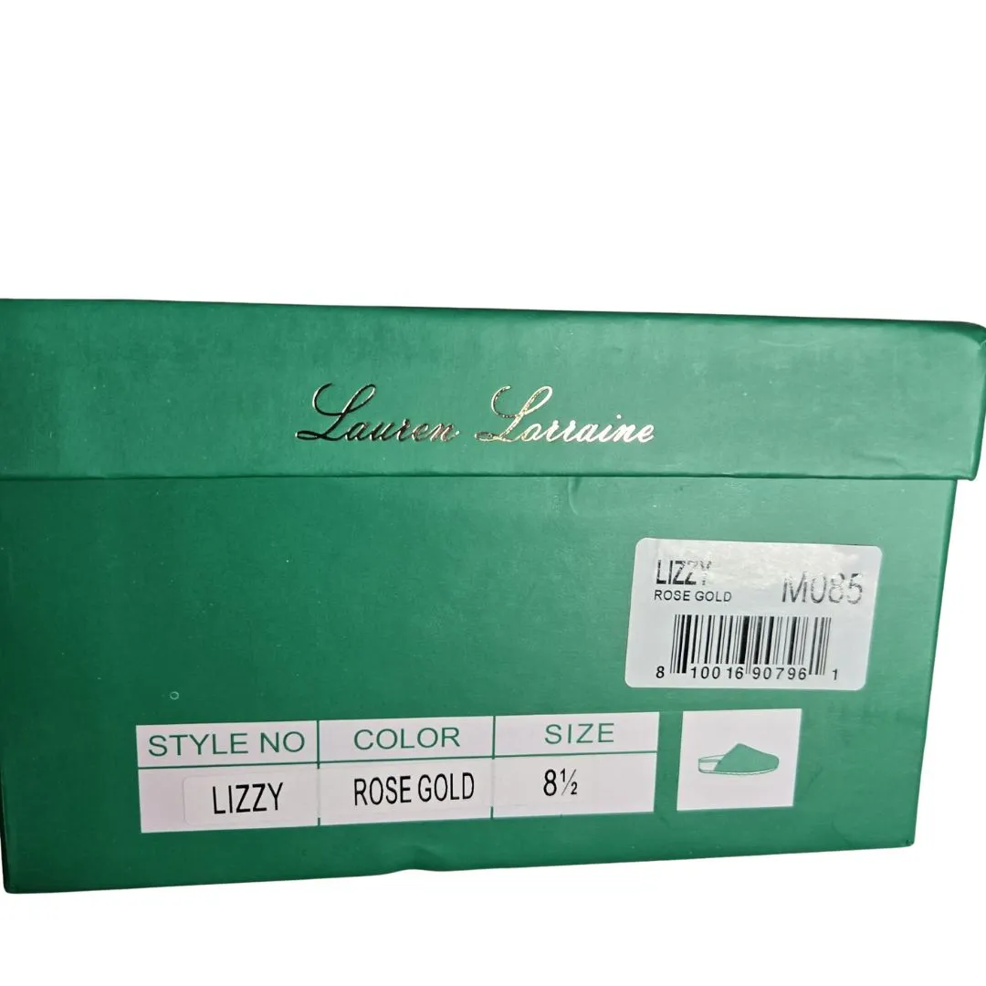 Lauren Lorraine Lizzy Rhinestone Fuzzy Slipper in Rose Gold Size 8.5 NIB - Image 4