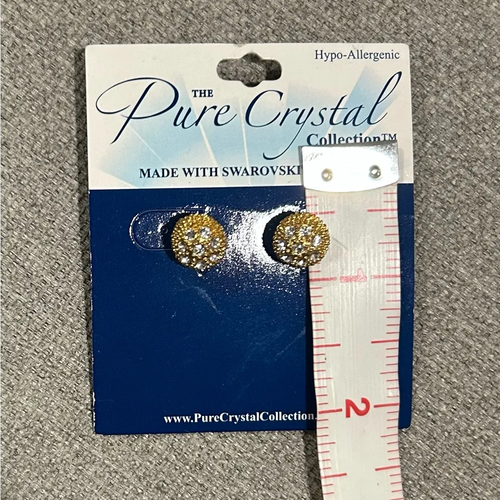 Pure Crystal Collection Earrings Gold - Image 4