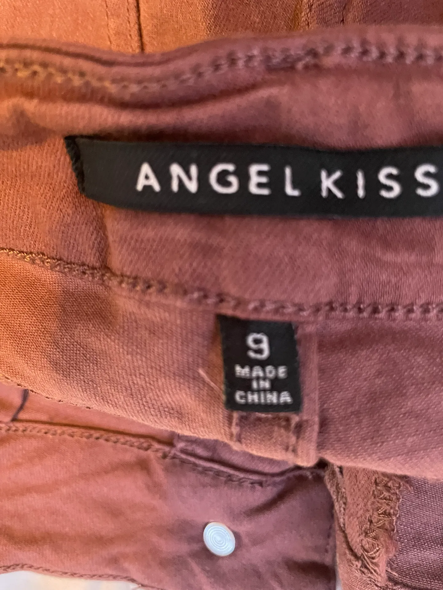 purple distressed jean shorts Size 8 - Image 3