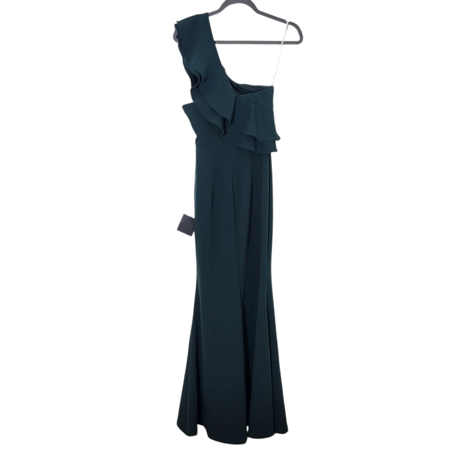 Lulus Green Ruffled One-Shoulder Maxi Dress NWT Size XS Wedding Guest Dress - Image 3
