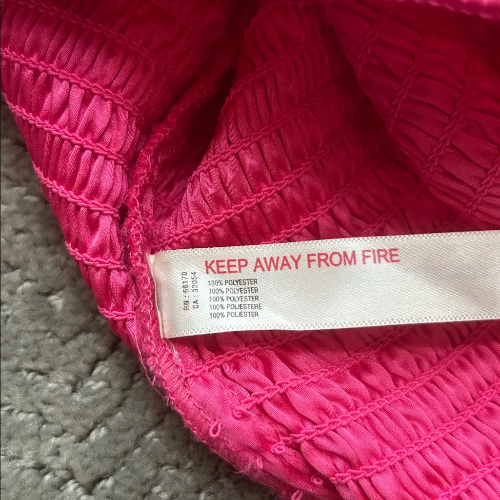 NWT $58 Free People [ Small ]Smocked Right on Time Camisole Fuchsia Pink - Image 9