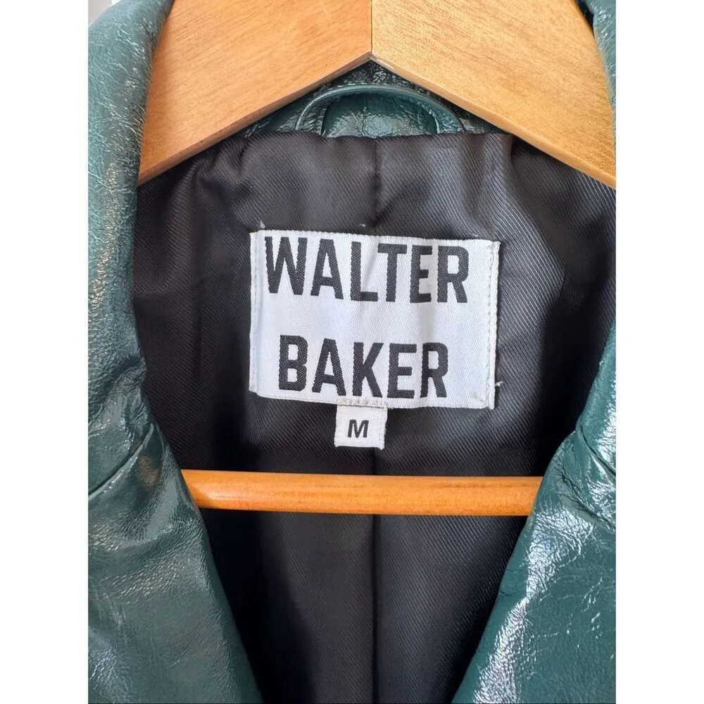 Walter Baker Marley Leather Blazer in Green Size Medium - Image 3