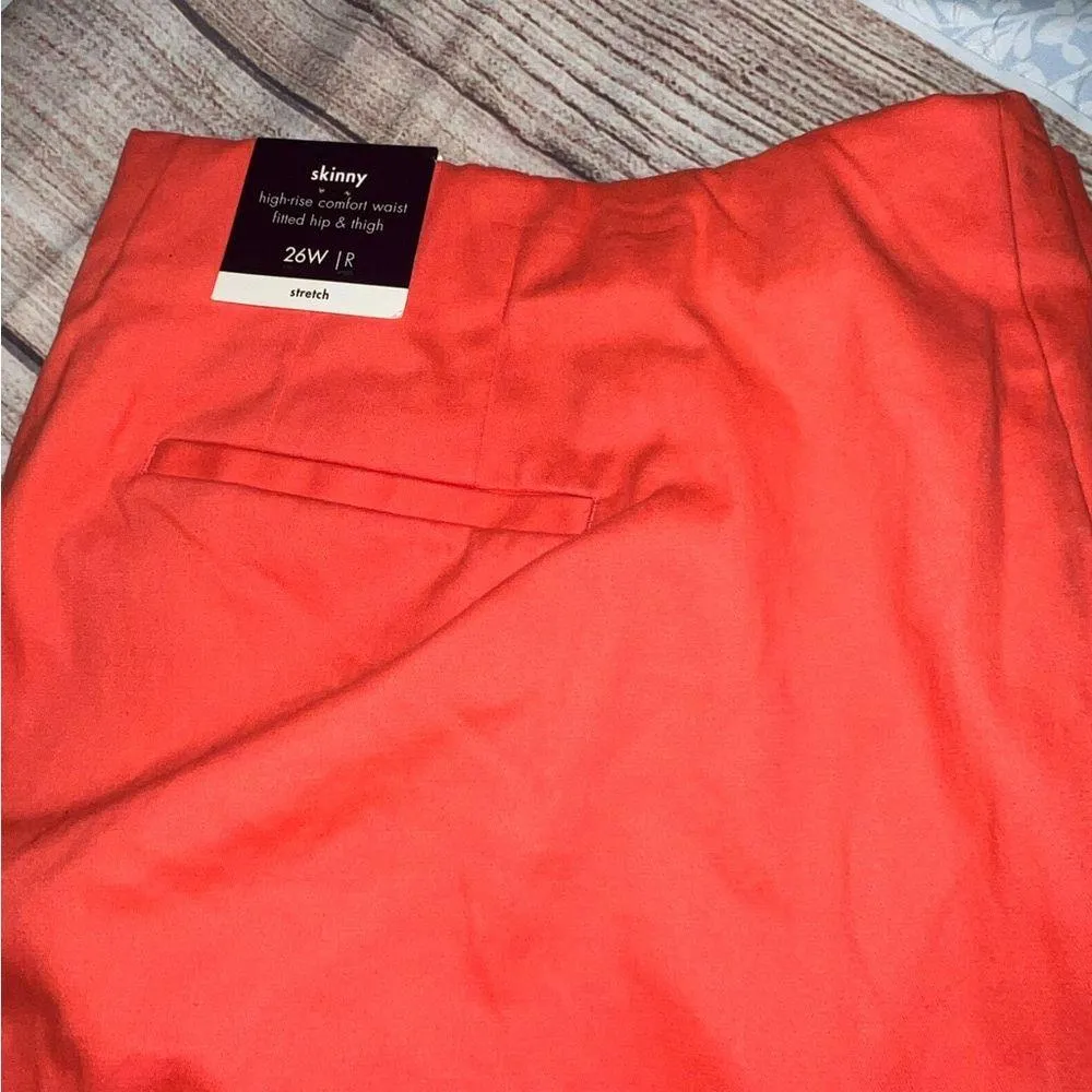 Ava & Viv Women's Plus Size, orange High Rise Tapered Ankle Pants Size 26W - Image 7