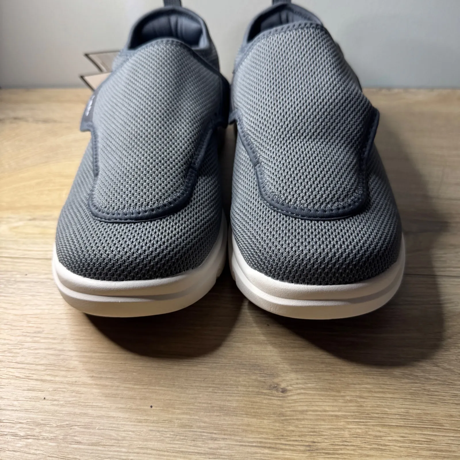 FitVille Slip On Sneakers Mens 10.5 EW Gray Comfort Arch Support‎ Walking Shoes - Image 3