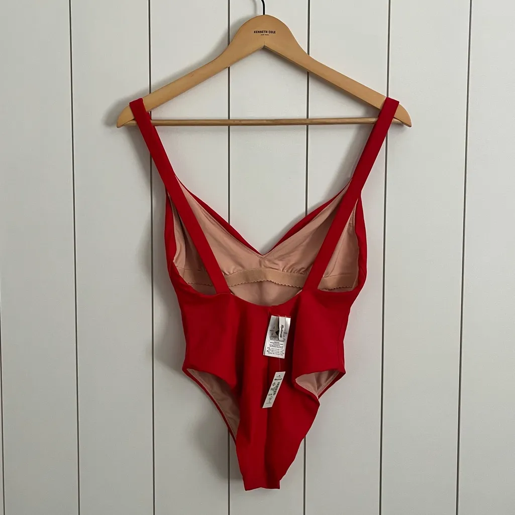 Madewell  Second Wave Maillot One Piece Swimsuit Red - Image 4
