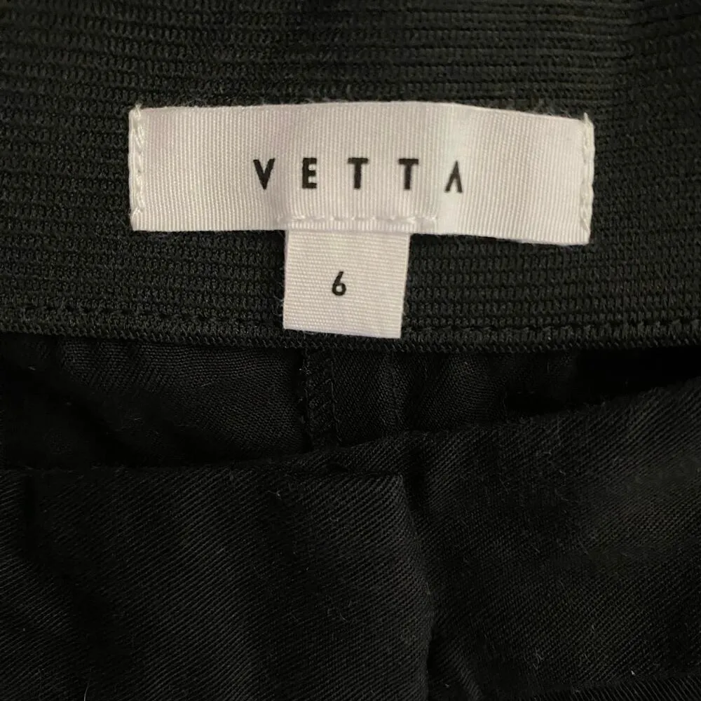 Vetta Size 6 Black Pleated Trousers Ankle Pants USA Office Career Capsule Tencel - Image 3