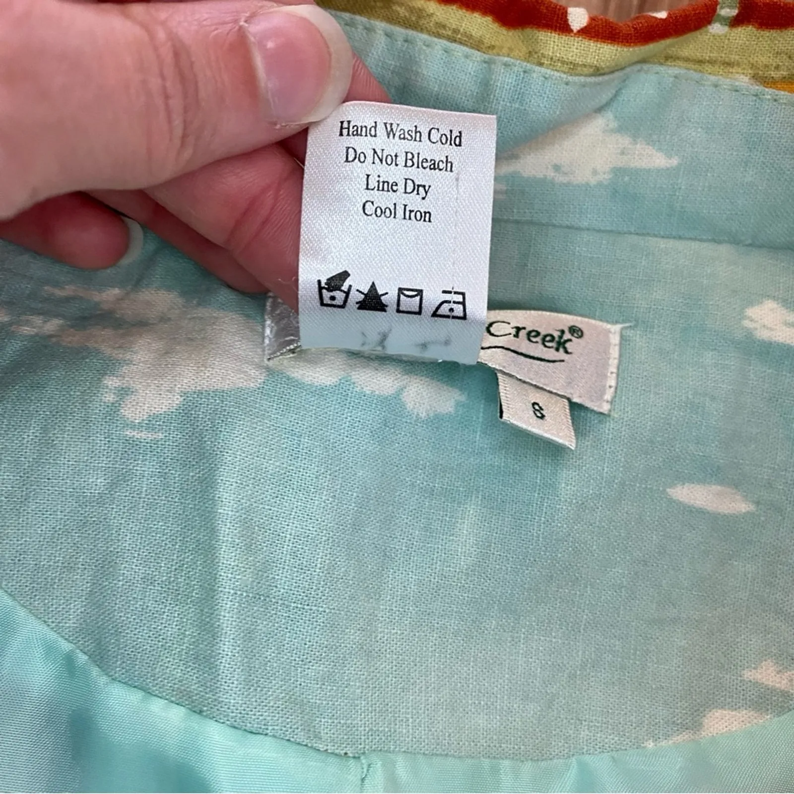 Coldwater Creek Villa Cityscape Blue Retro Linen Jacket Shacket Womens Small - Image 14