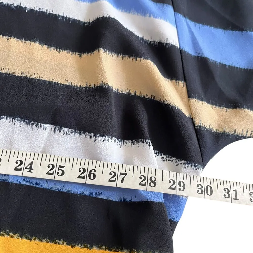 Michael Kors Navy Westcliff Striped Side Tie Dolman Short Sleeve Blouse Plus 3X - Image 8