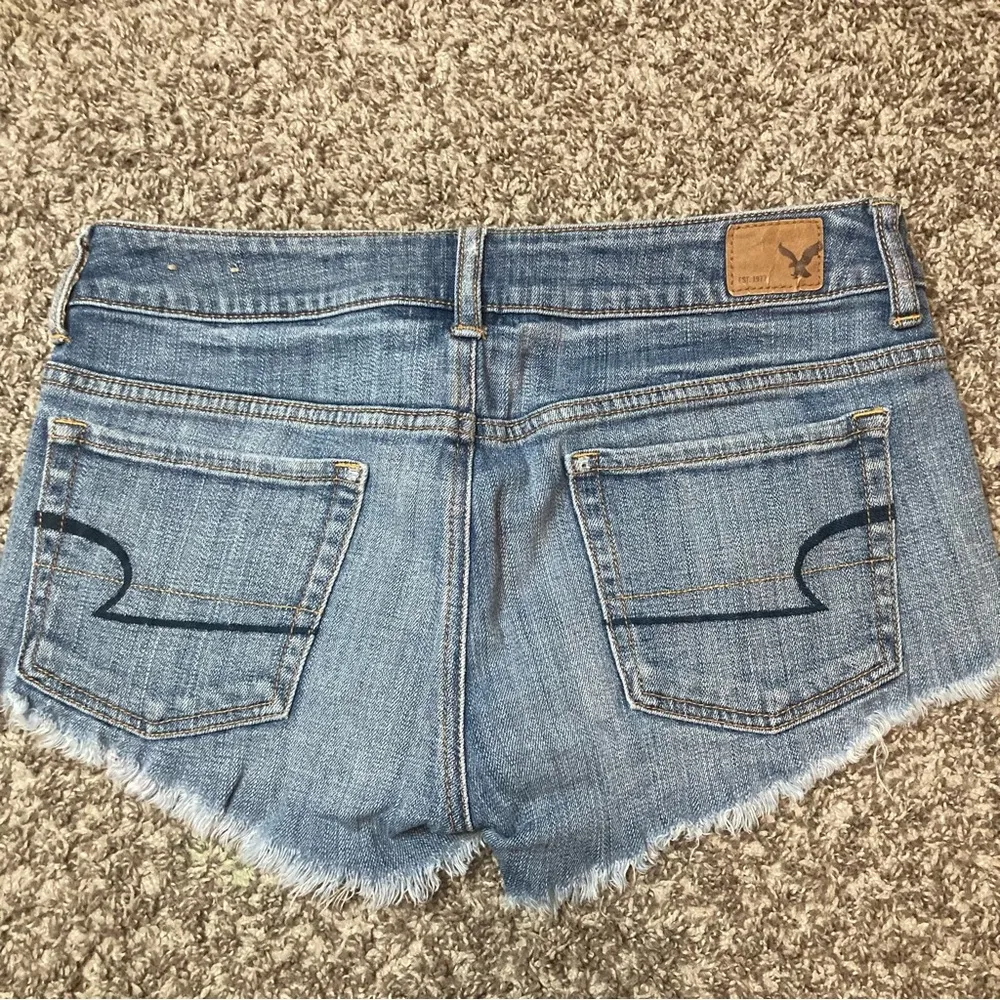 American Eagle Stretch Floral Embroidered Jean Shorts - Image 5