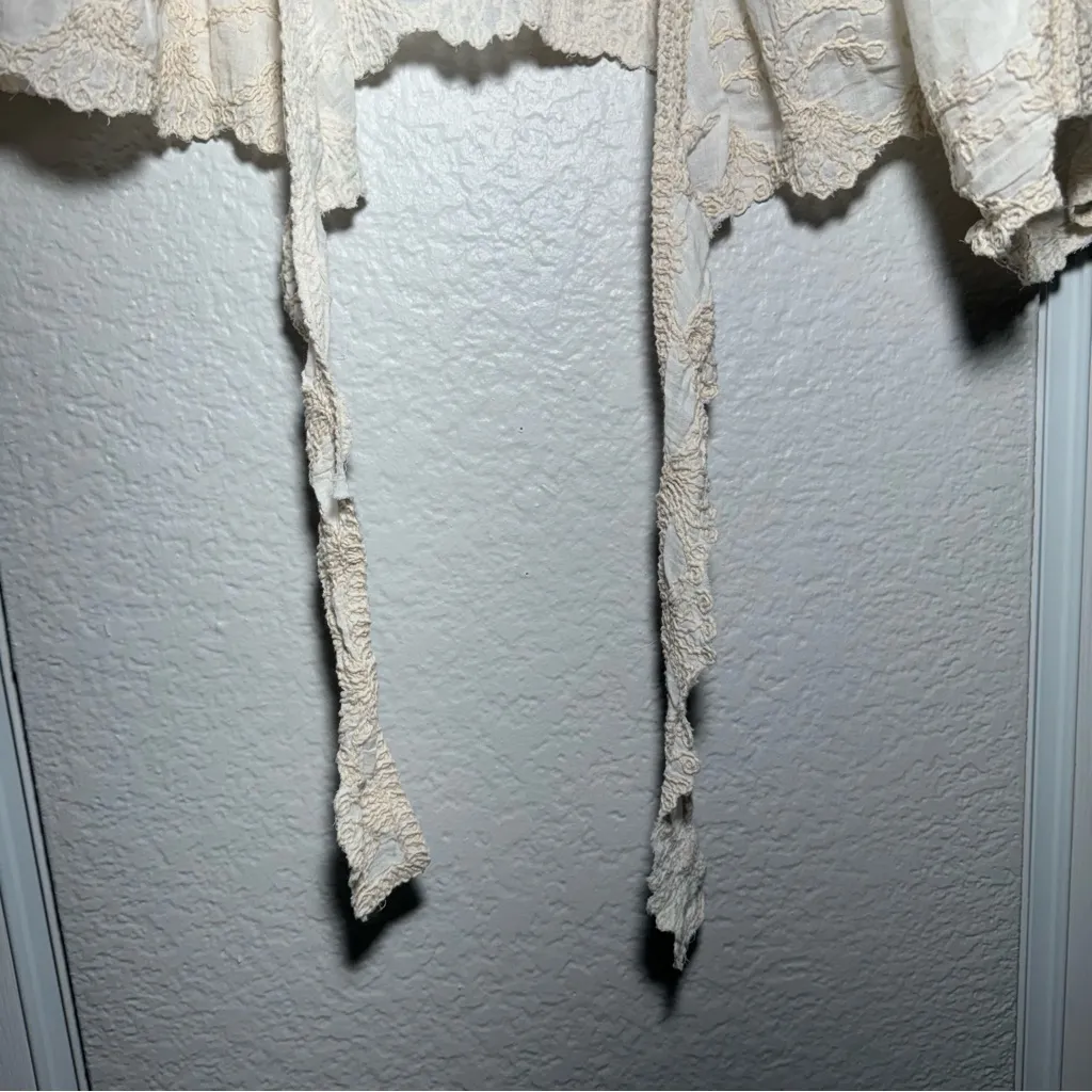 Cider • Cropped Tie Top • Boho Embroidered • Small - Image 4