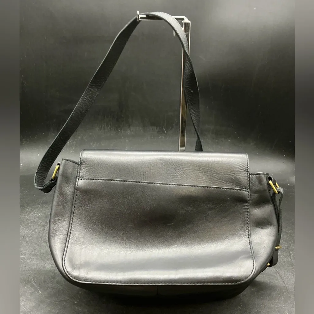 Madewell The Abroad Leather Shoulder Bag Flap Crossbody in Black- New with tags - Image 7