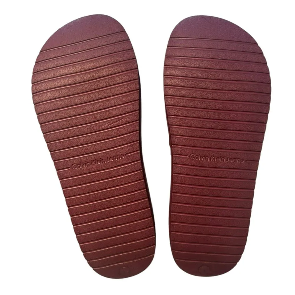 Calvin Klein Women’s Size 8‎ Jelly Slide Sandals Burgundy Wine Red Pool Beach - Image 6