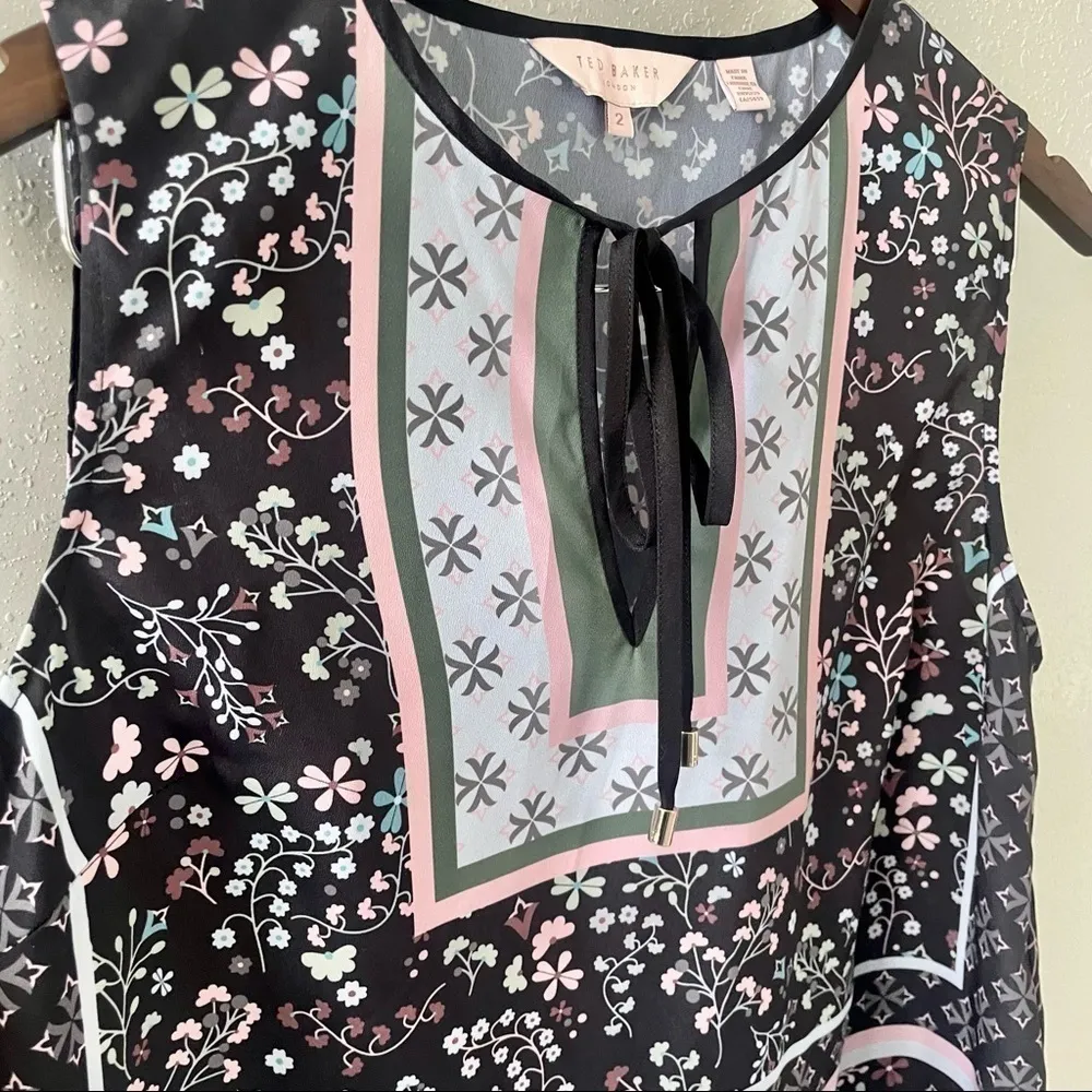 Ted Baker London Flamel Hazel Floral Necktie Tank Top - Image 8