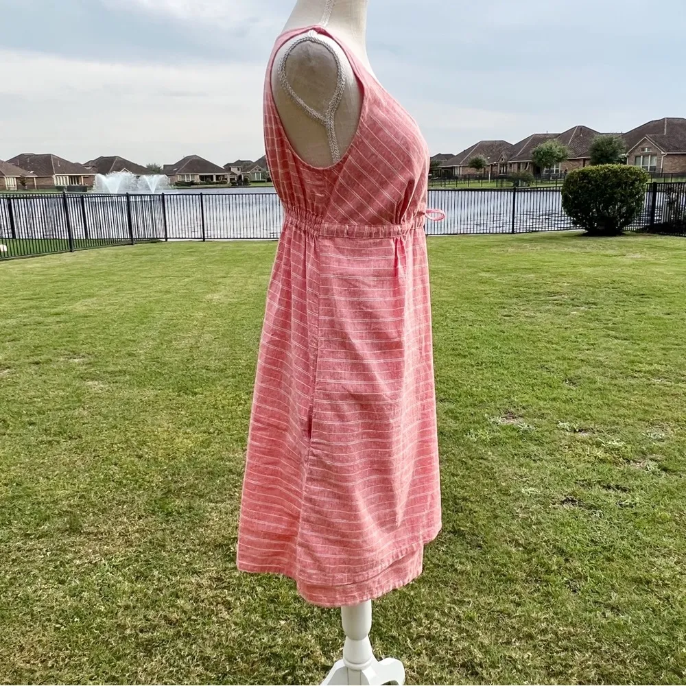 Patagonia Island Hemp Crossover Sleeveless Stripe Dress - Image 3