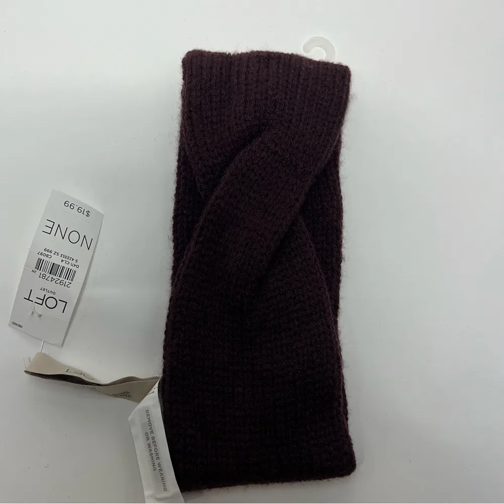 NWT LOFT Purple Knit Headband - Image 5
