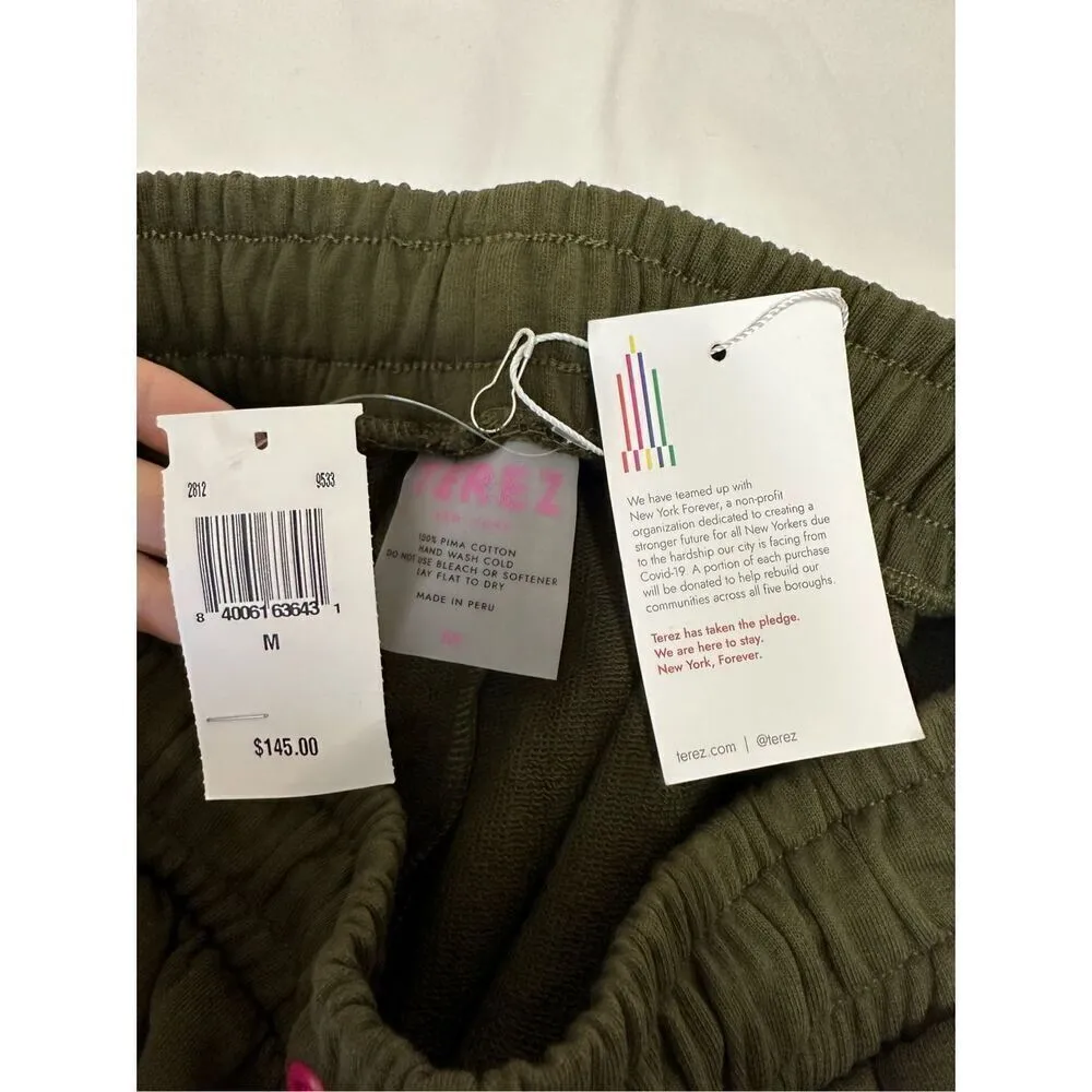 NWT Terez New Yorker Hunter Green Wear what makes you happy Sweatpants Size M - Image 6