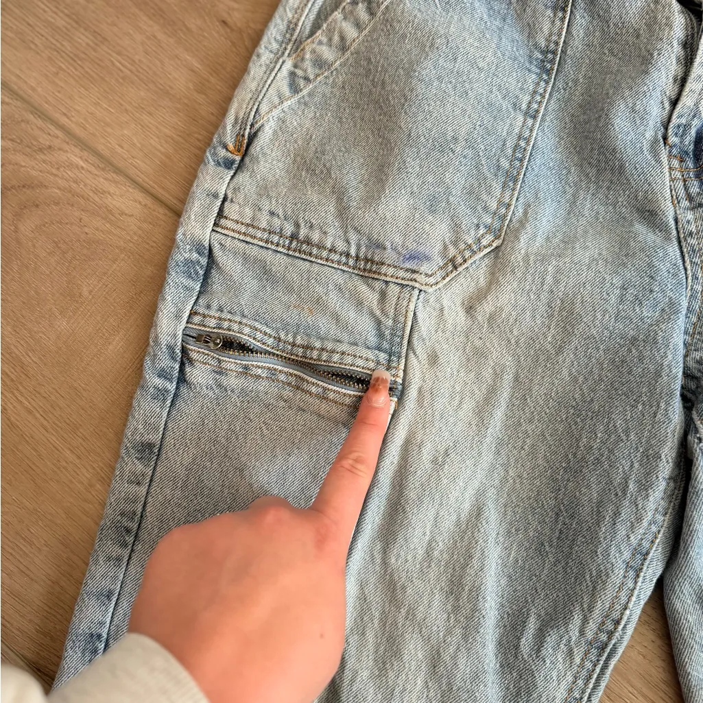 Habitual Highrise Straight Leg Cargo Style Jeans - Image 4