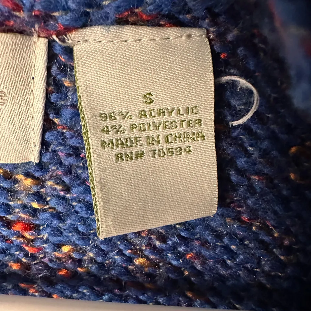 Orvis Women's Blue and Orange Sweater Vest - Image 5