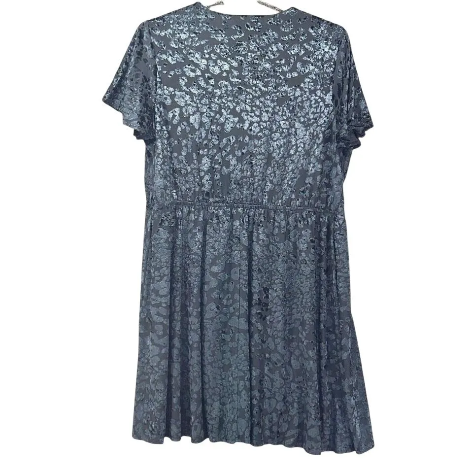 Lane Bryant Velvet Dress 12 Teal - Image 2