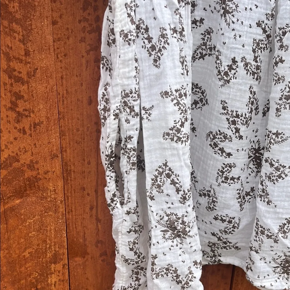 Free People Cream Smocked Camisole with Spaghetti Straps - Image 4