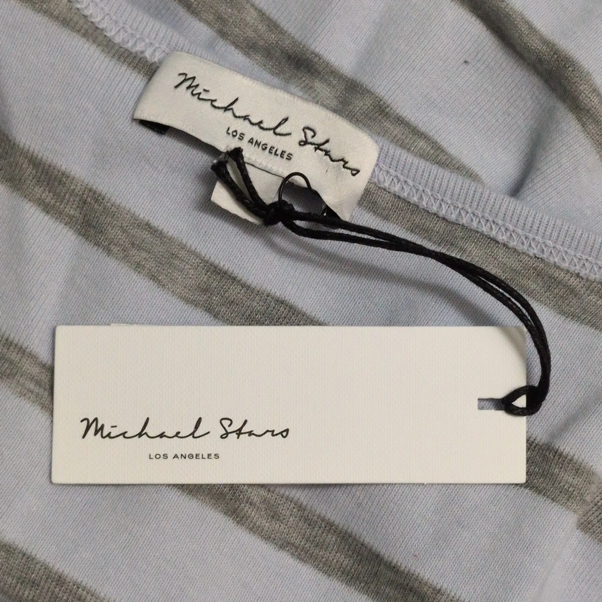 NWT Michael Stars Veil Grey Striped Sleeveless Zabrina Tank Size L - Image 5