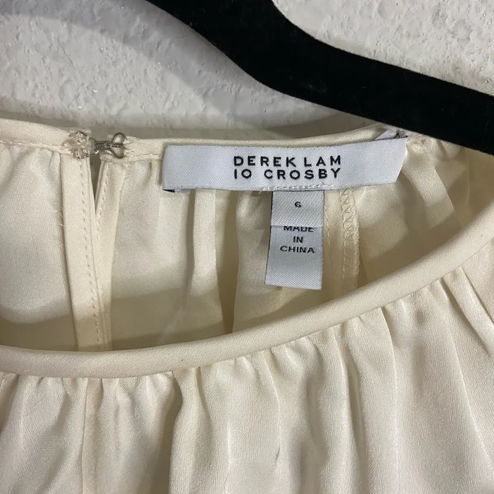 DEREK Lam 10 Crosby cream sleeve mother of pearl buttons size 6 - Image 3