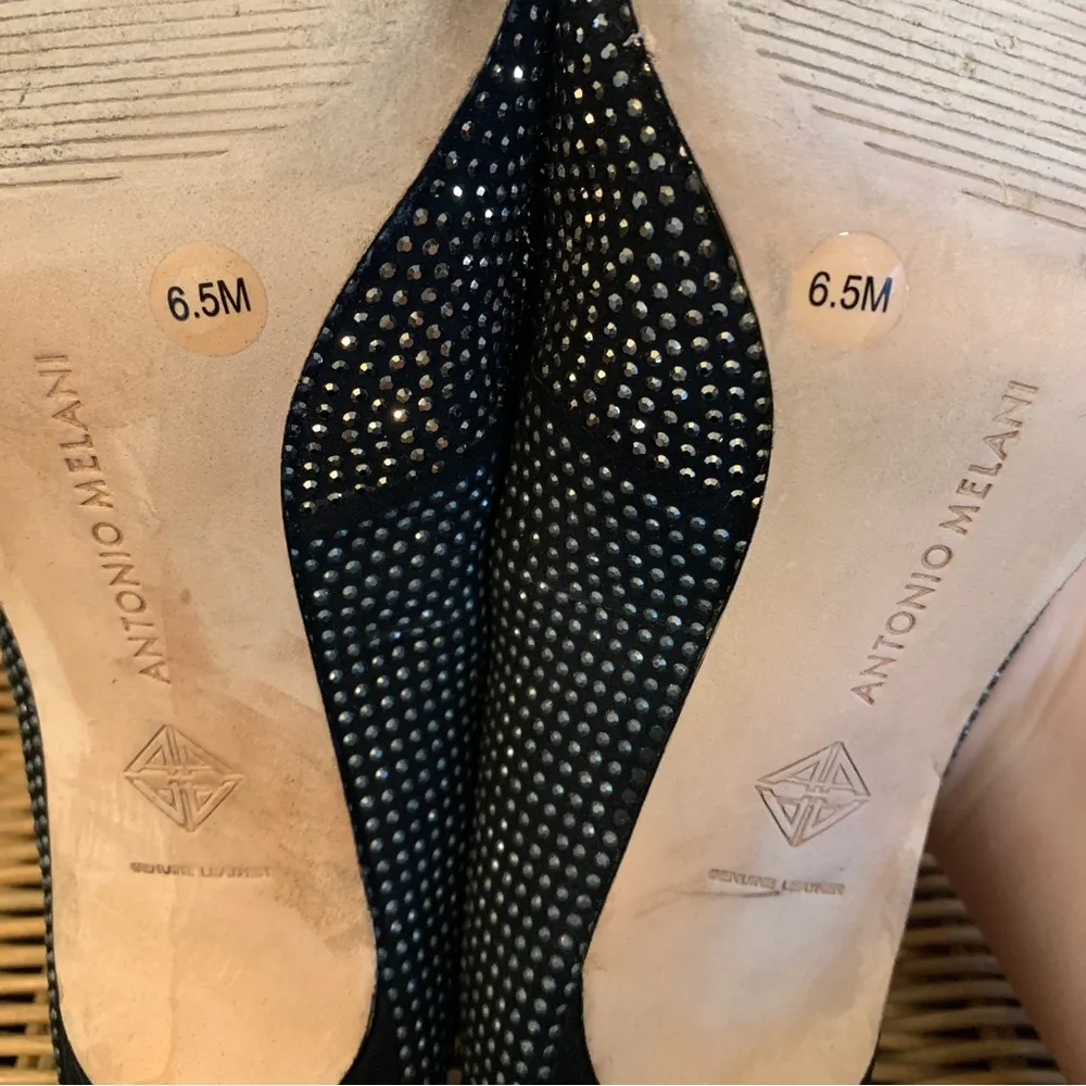 Antonio Melani Geometric Two Tone Sequin Studded Heels Size 6.5 - Image 10