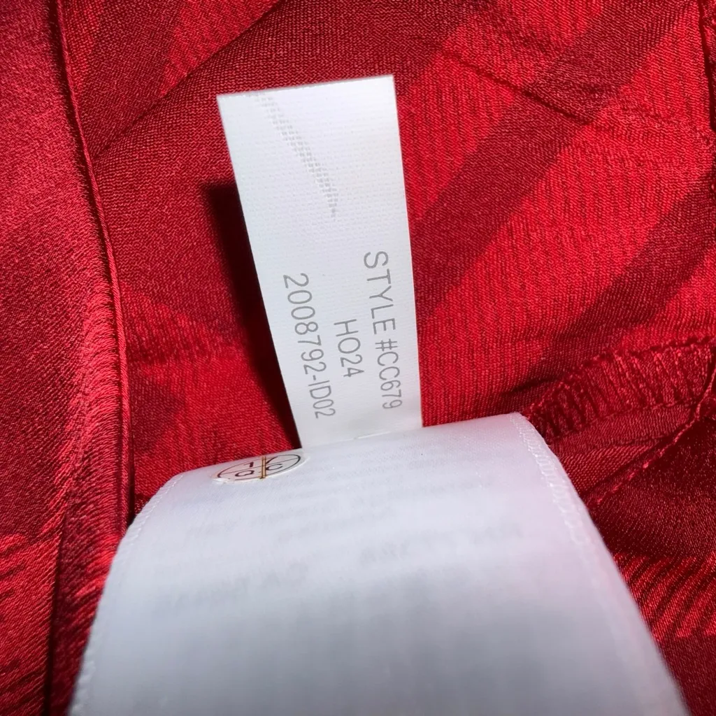 NWT- J.Crew Mid-Rise Bias-Slip Straight Midi Skirt – Red Plaid  - Size Large - Image 7