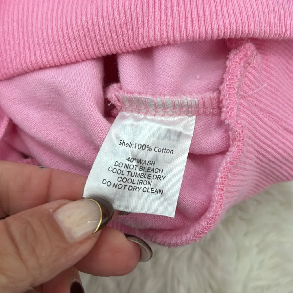 I.Am.Gia Torres Pink Terry Cloth Cropped Hoodie - Image 7