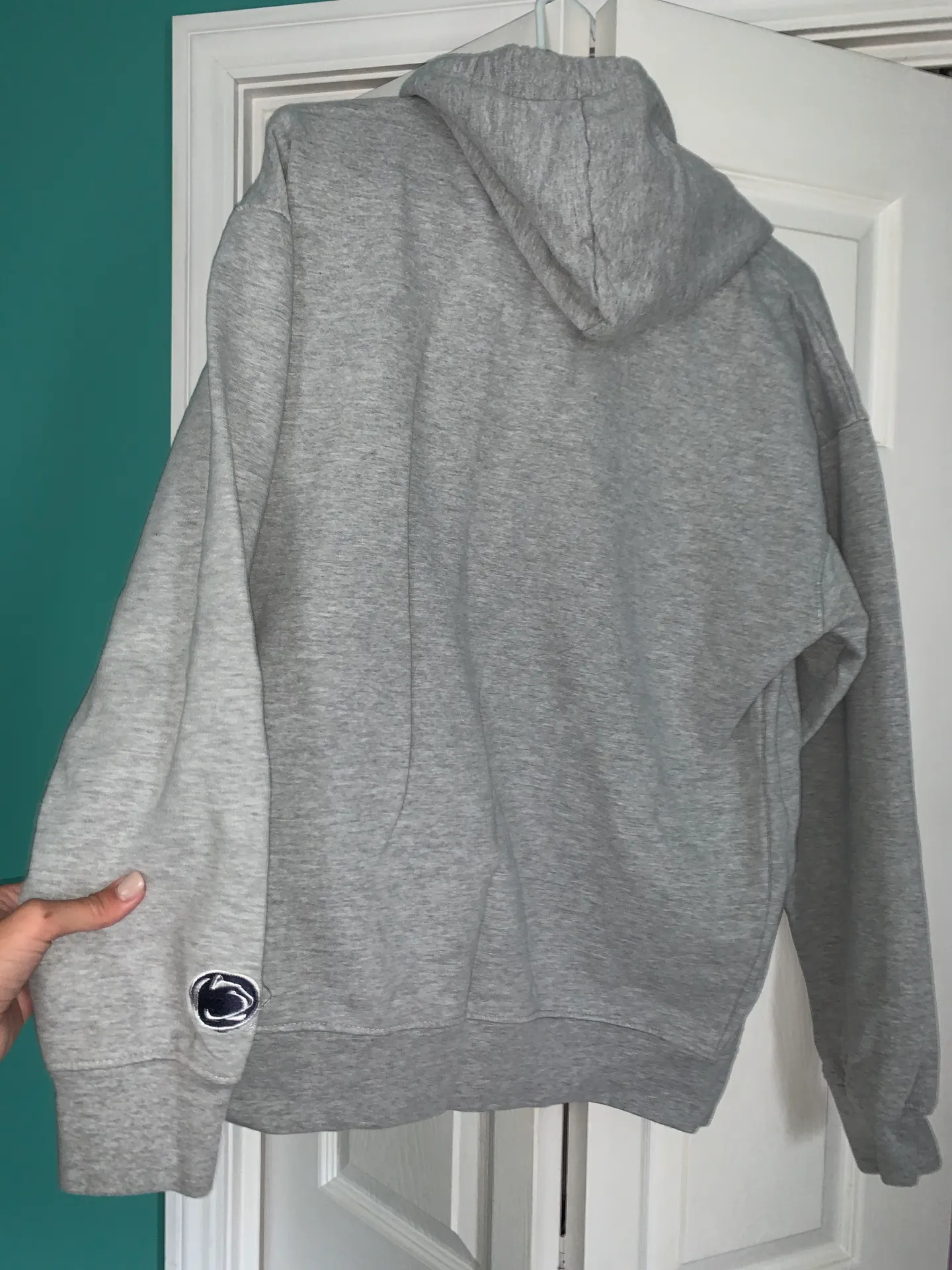 Penn State Hooded Sweatshirt Gray Size L - Image 2