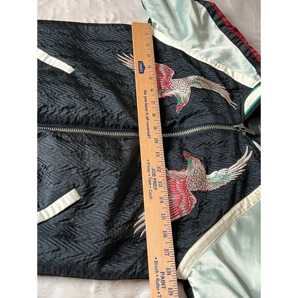 Maison  Scotch womens size 1 varsity jacket bird embroidery edgy, school girl - Image 8
