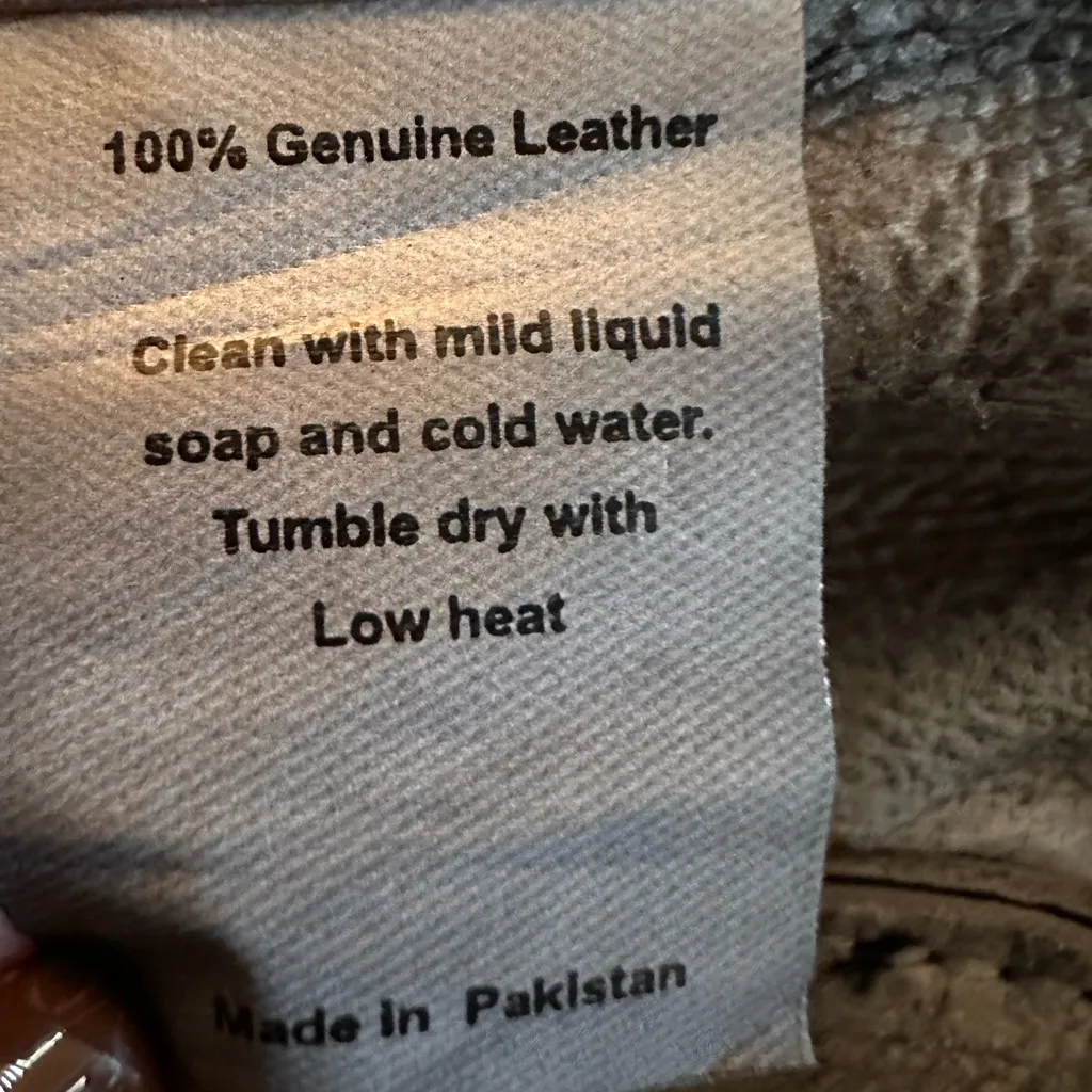 JKT Black Leather Biker Jacket with Detachable Hood Size M - Image 6