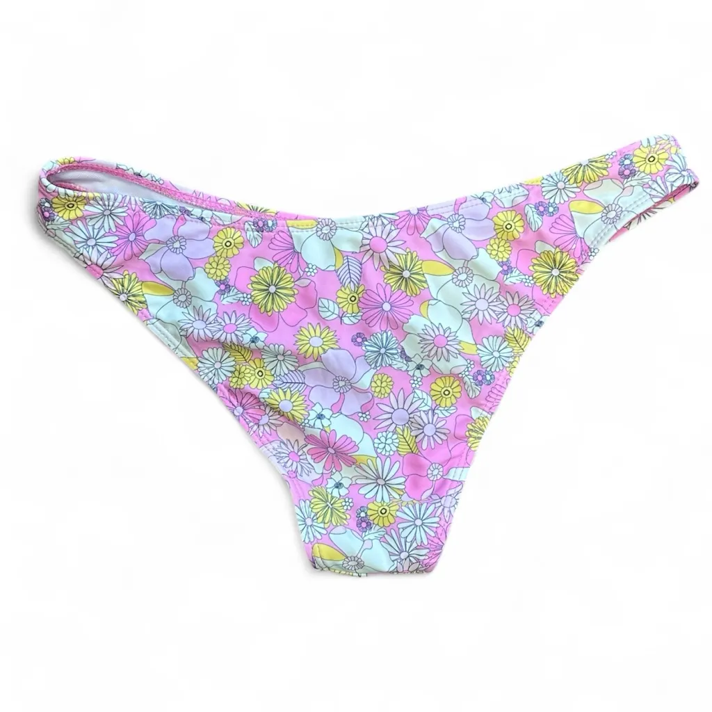 Floral Pastel Bikini Set Pink Size M - Image 5
