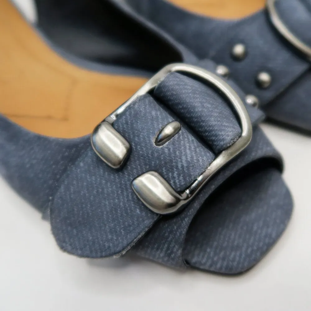 Vintage Y2K Antonio Melani Open Toe Slingback Flats - Image 5