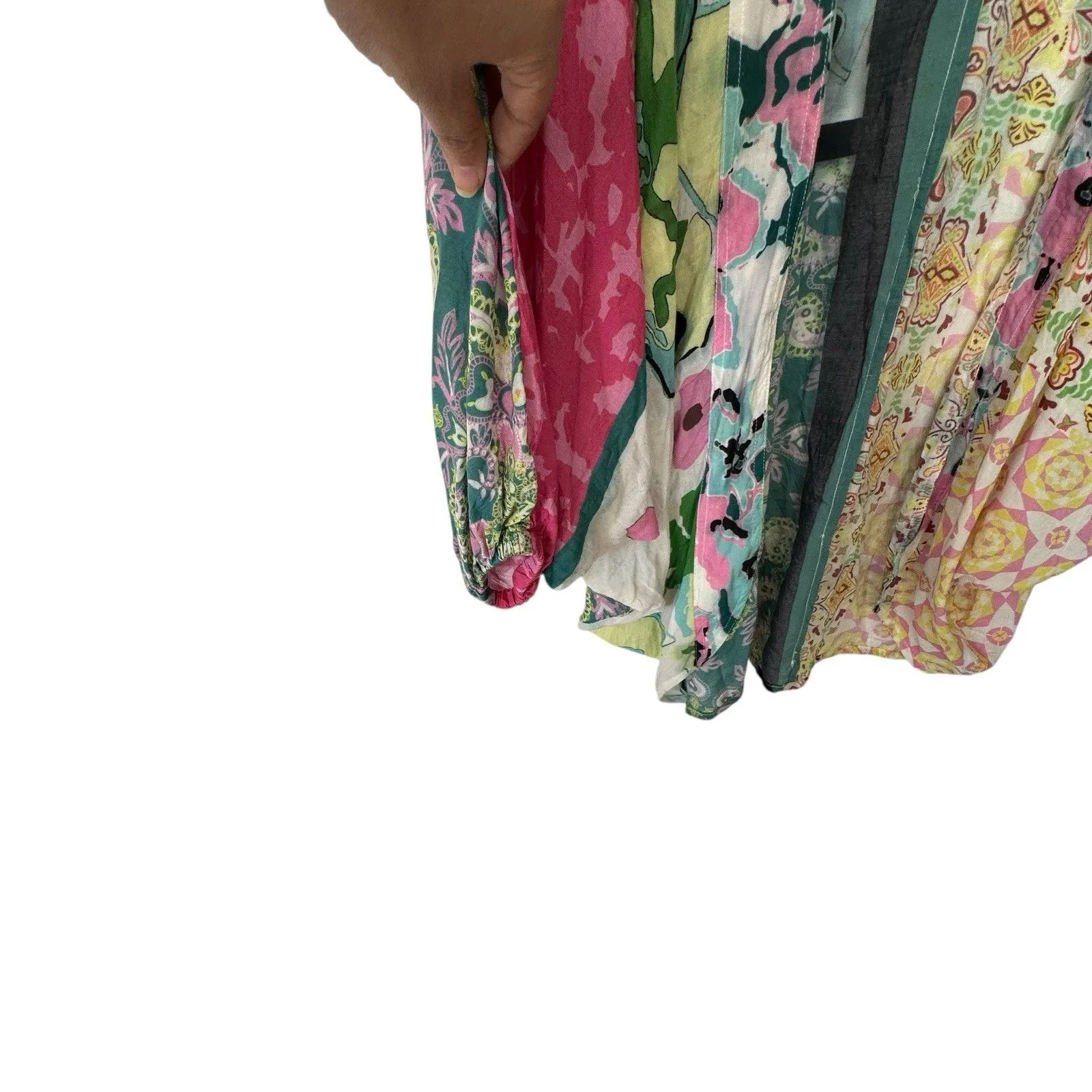 Anthropologie Kimono Multicolored Mixed Pattern one Size - Image 7