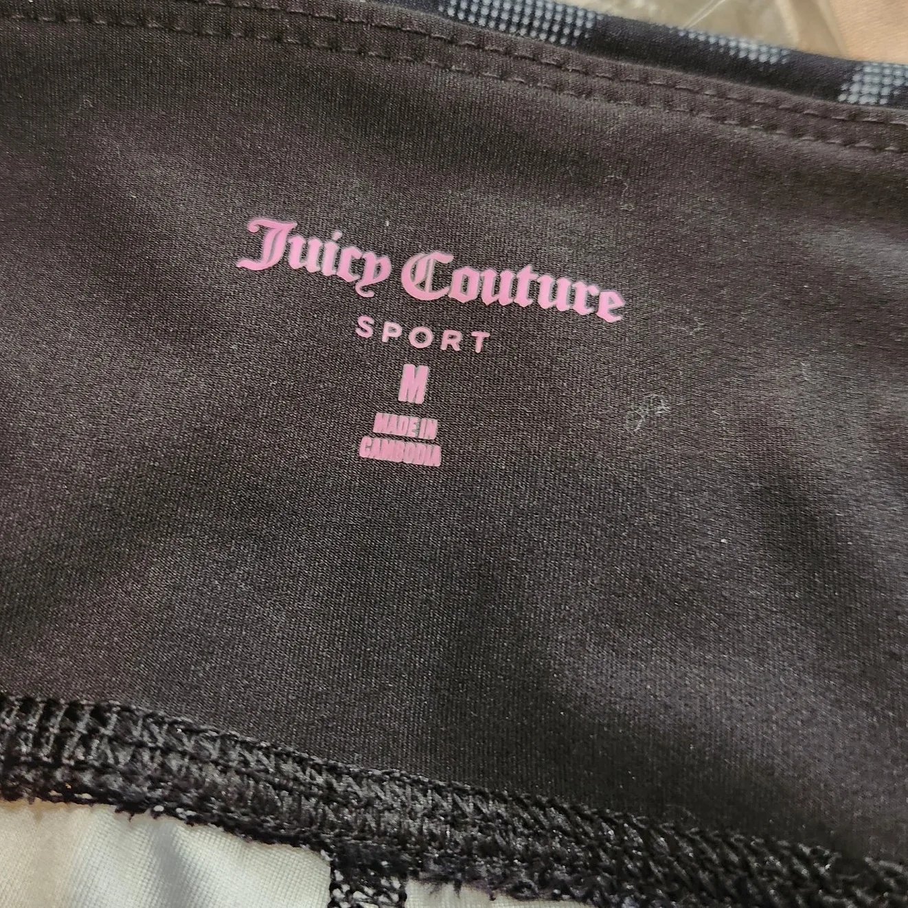 Juicy Couture Sports Black Mid Rise Athleisure Essential Crop Leggings Medium - Image 7