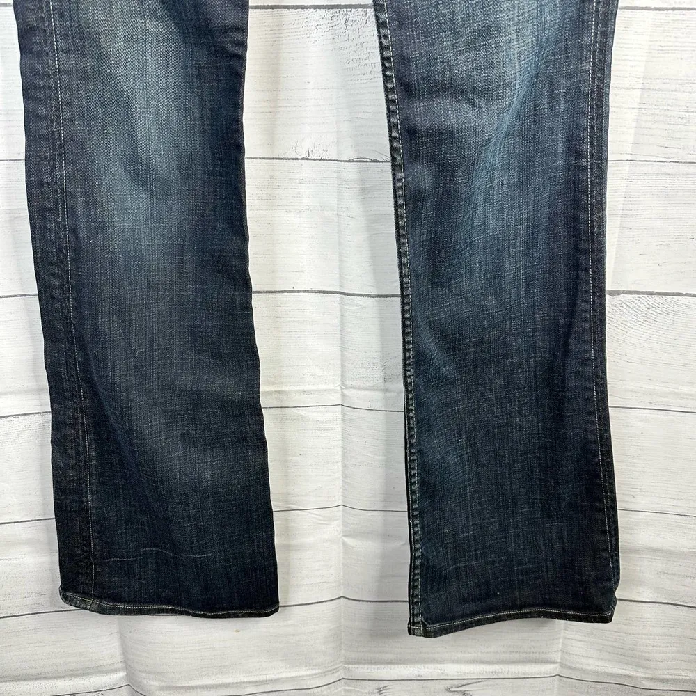 Hudson Womens size 28 Blue Bootcut Jeans Flap Back Pockets British Union Y2K - Image 5