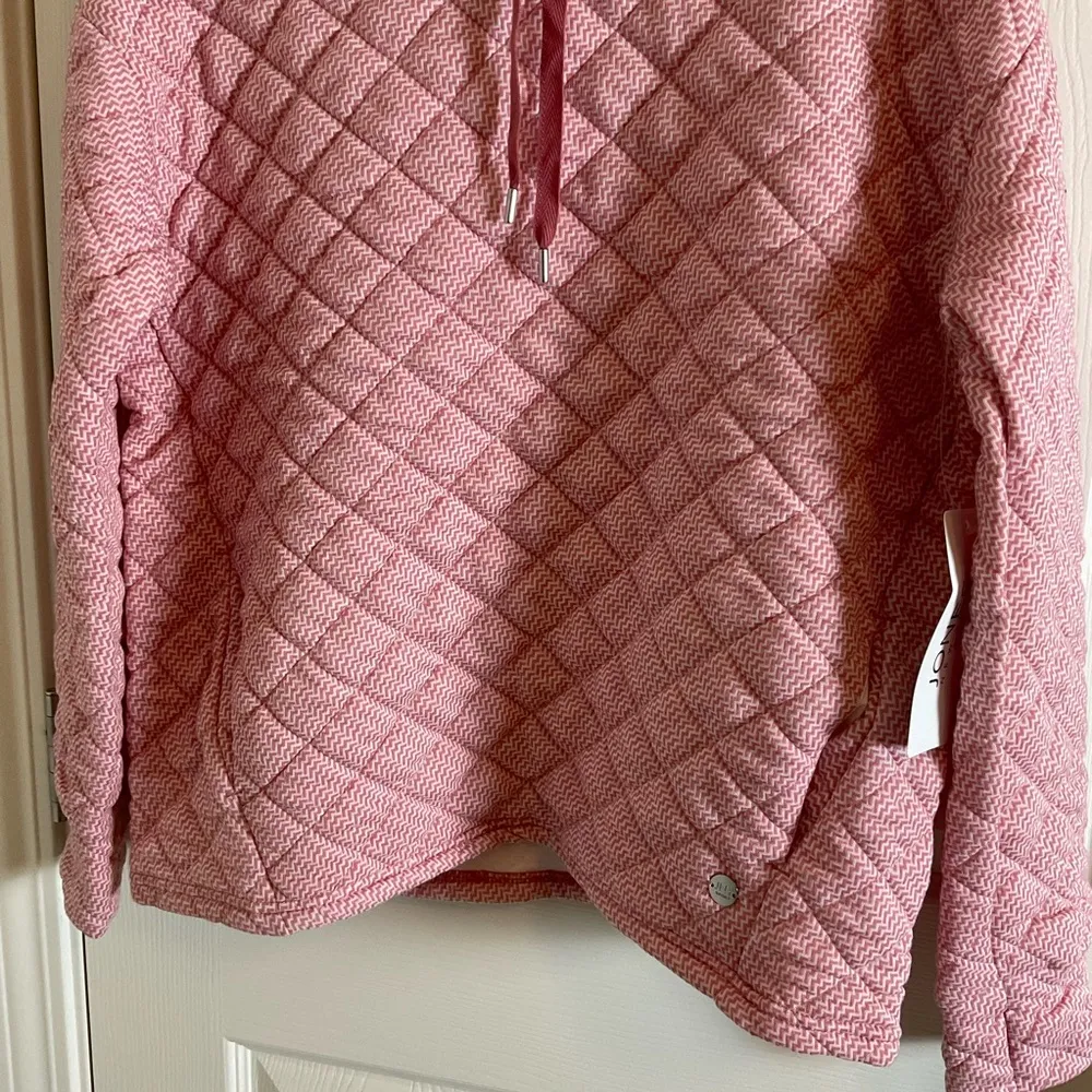 Jones New York Sport Sweatshirt Quilted Hoodie women's size medium - Image 3