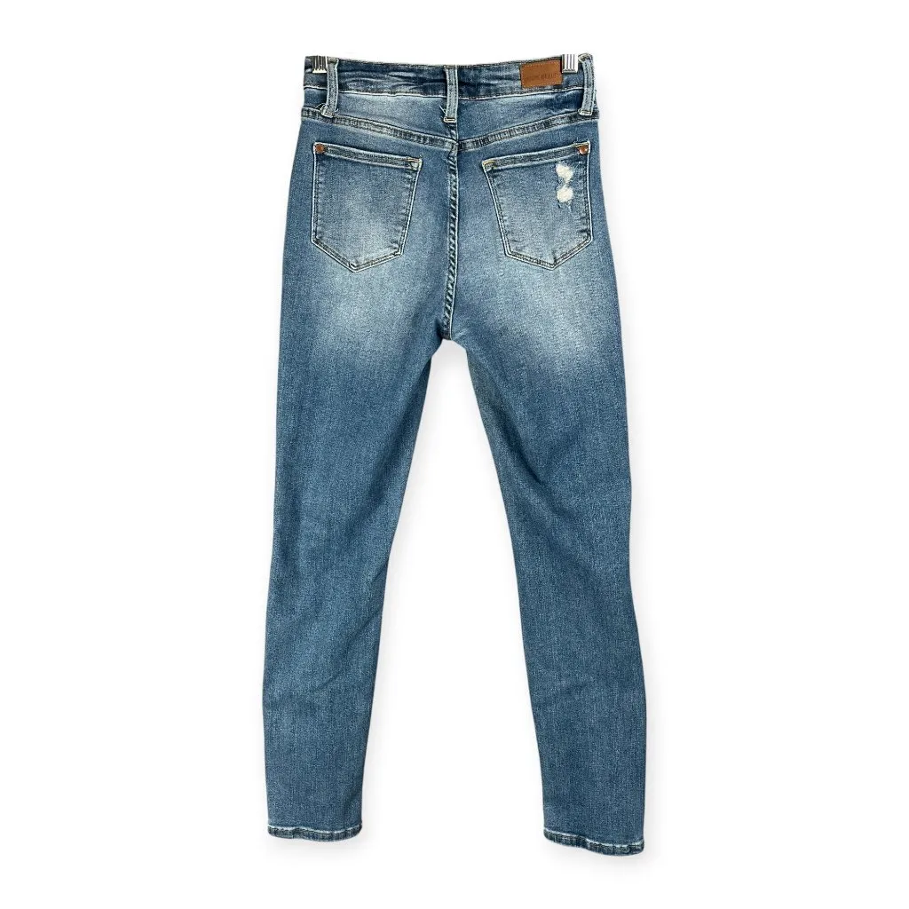 Judy Blue Boyfriend Fit Jeans Women's Size 0/24 Distressed Blue Denim Grunge Y2K - Image 2