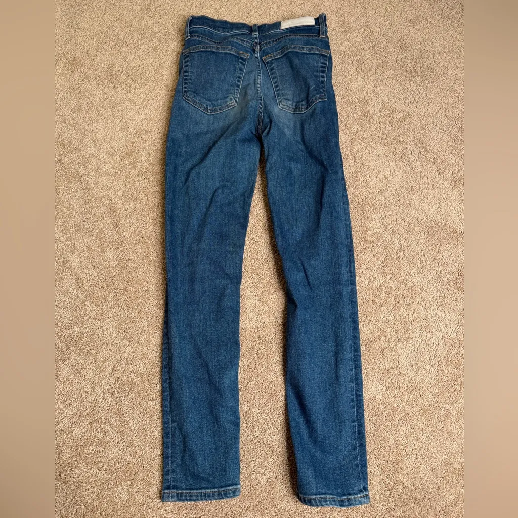 Re/Done High Rise Ankle Crop Jeans Size 25 - Image 6