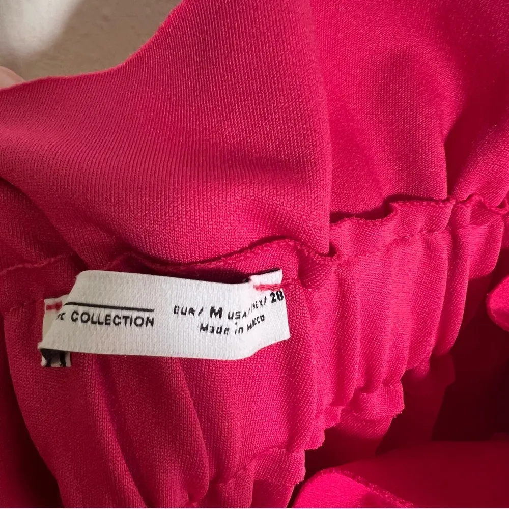 Zara One Shoulder Top Bright Pink Ruffle M - Image 11