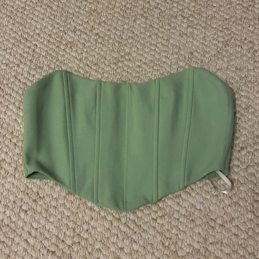 NWOT Princess Polly Carlie Corset Top Mint Green - Image 4