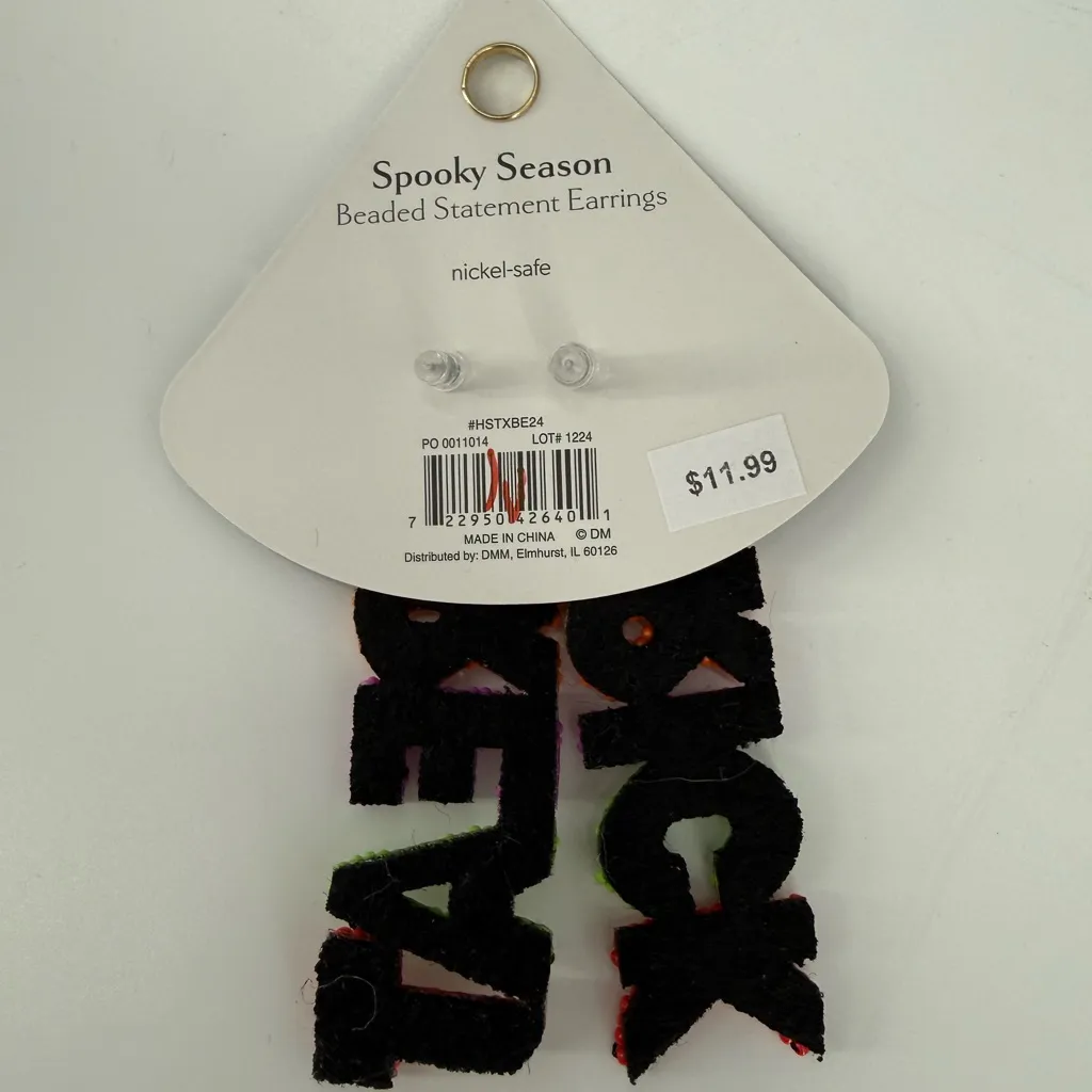 Soul Stacks Your Little Treat Trick Treat Multicolor Beaded Earrings Red - Image 3