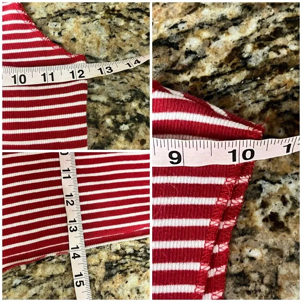 ZARA Trafaluc Red Striped Seamless Crop Top Women’s S Nautical Preppy Sailorcore - Image 6