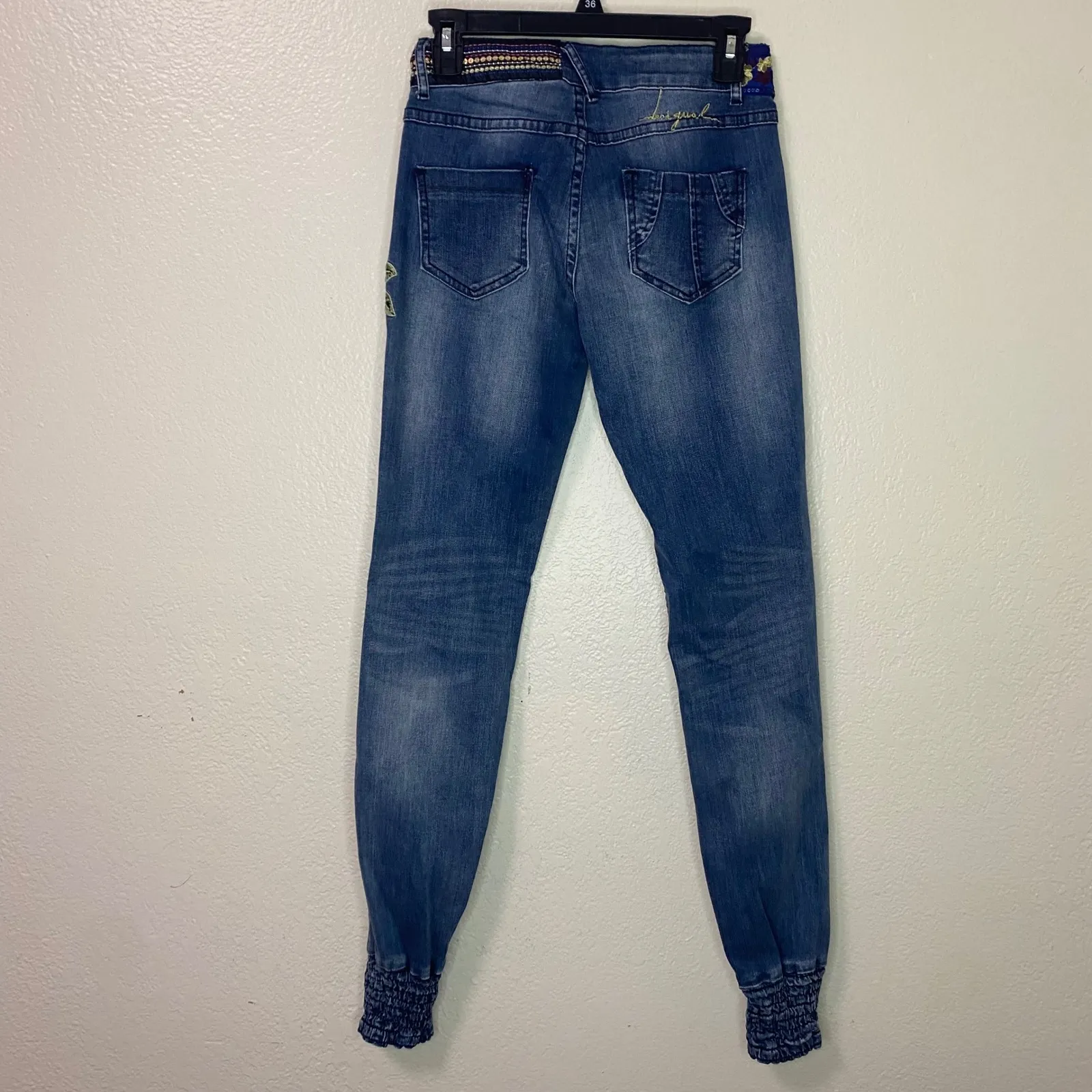 Free People Mari Floral Applique Black Floral Patch Pintuck Tunic Shirt Dress XS - Image 12