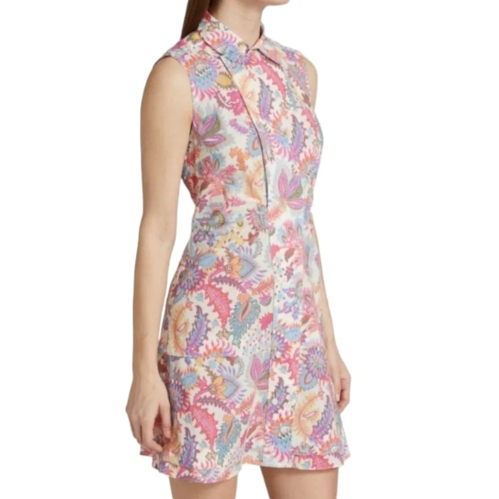 Derek Lam 10 Crosby Dress Women's Plus Size 16 Pink Paisley Sleeveless Casual - Image 3