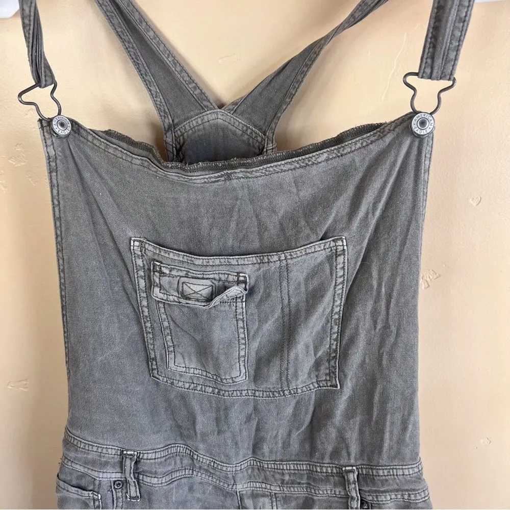 American Eagle Outfitters Womens Short‎ Overalls in Light Wash Size XXL Boho - Image 3